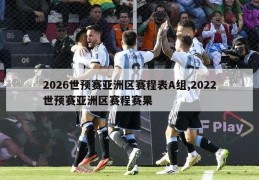 2026世预赛亚洲区赛程表A组,2022世预赛亚洲区赛程赛果